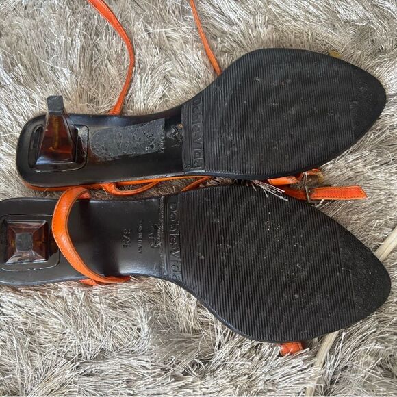 Versace 90s Vintage glass Heel open toe strappy sandals Designer crocodile y2k - Picture 6 of 10